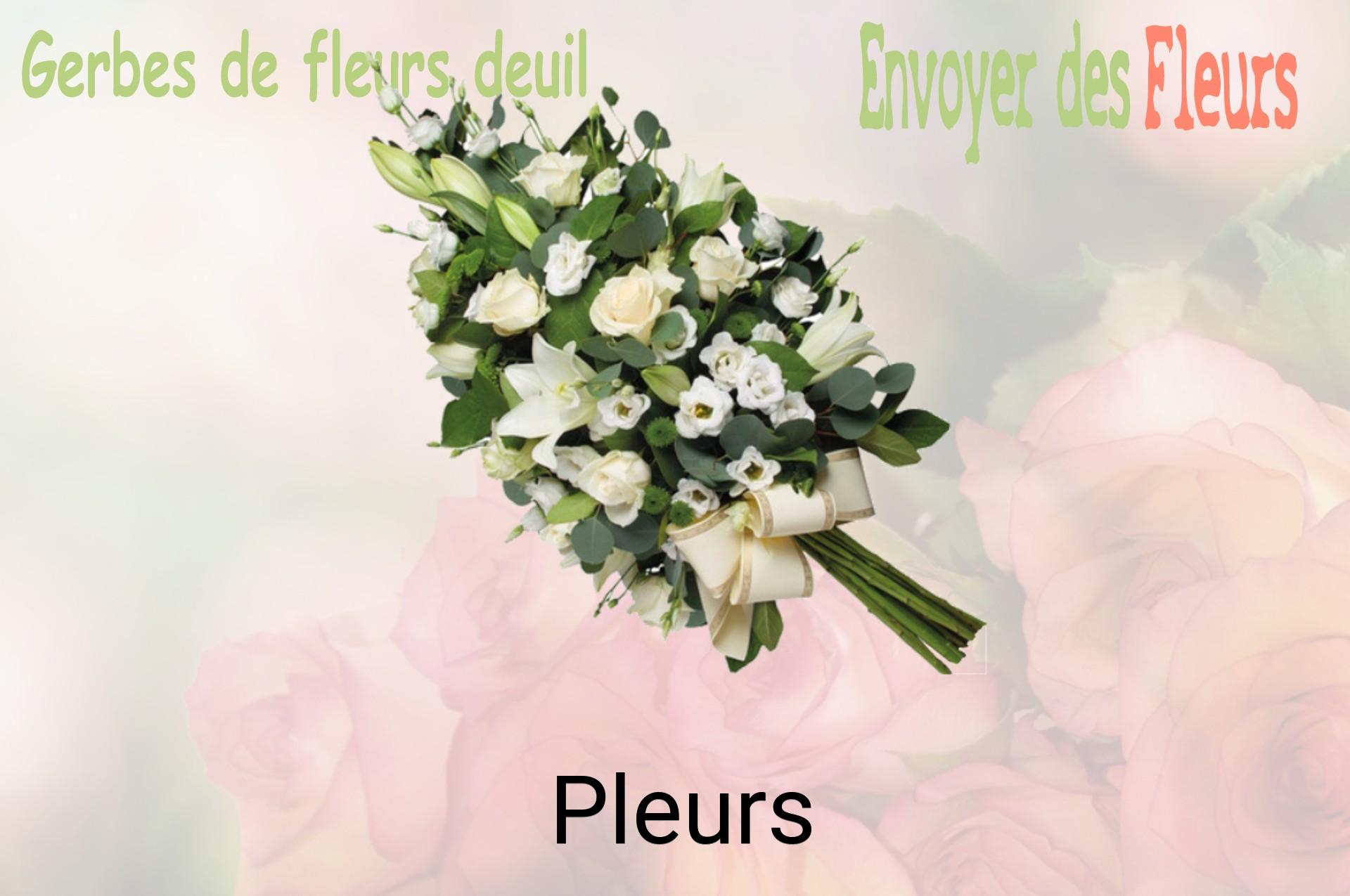 Gerbe de fleurs de deuil livrée à Pleurs